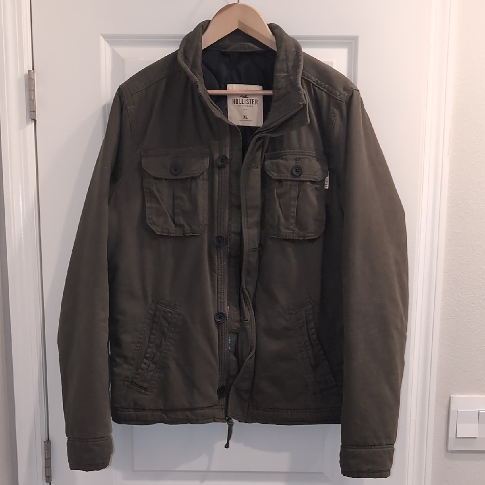 Hollister Men's Military Green Field Jacket